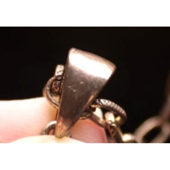 Vintage Native American Chief Headdress Pendant Necklace Rhinestone Enamel Paint - Picture 9 of 9